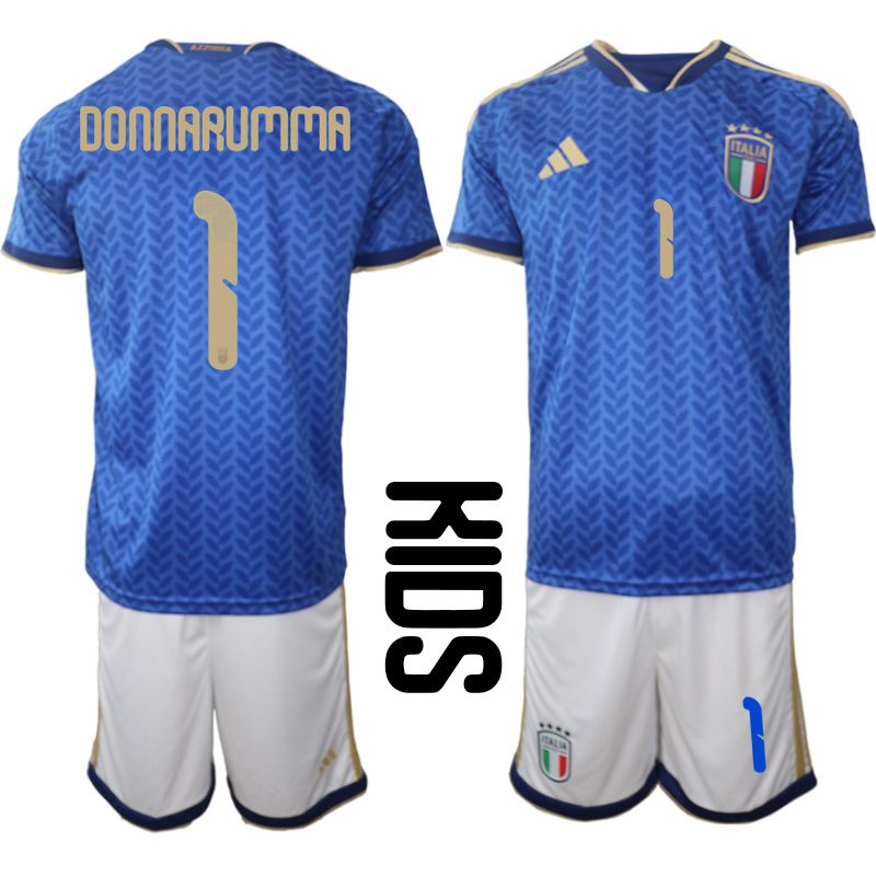 Youth 2026 World Cup National Team Italy home blue #1 Soccer Jersey 01->customized soccer jersey->Custom Jersey
